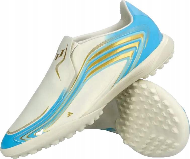 Dětské kopačky turfy Adidas F50 League Messi LL Tf bílo-blankytné