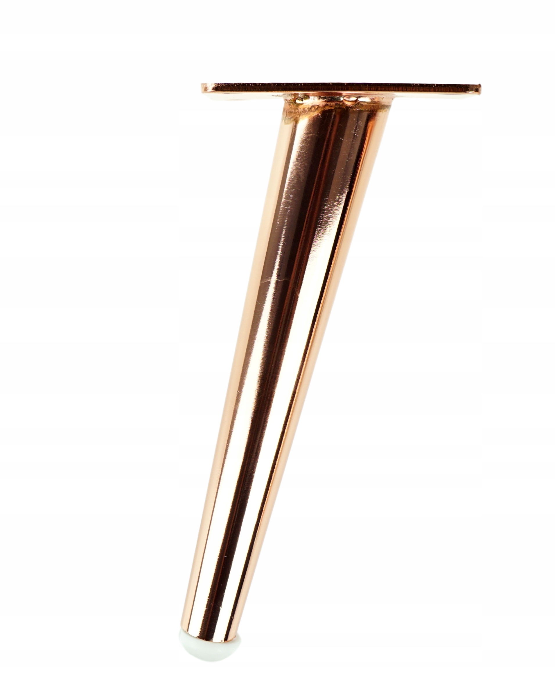 

Noga stalowa stożek 18 cm blacha montażowa, miedź