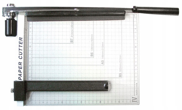 RĘCZNA GILOTYNA do cięcia PAPIERU 12 x 10 cm do A4 met-pod do 10 KARTEK