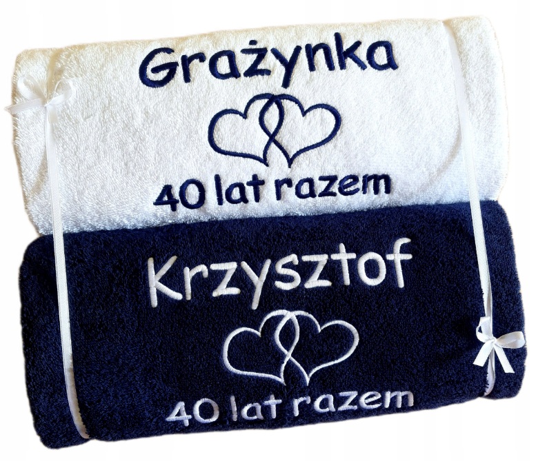 40. Výročí Svatby dárek rubínové hody jubilejní 40. výročí Ručníky S Nápis