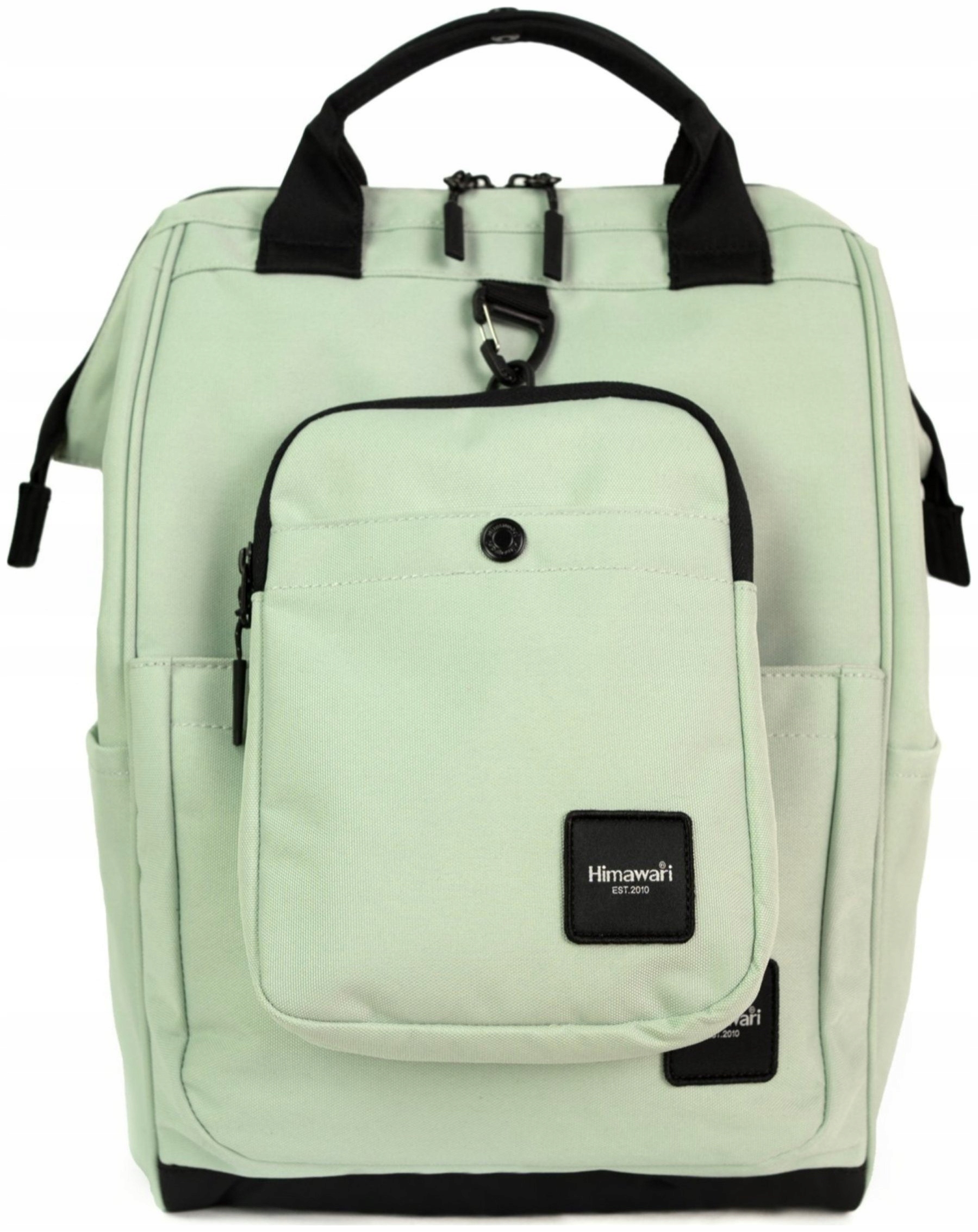 Batoh na notebook Himawari Case M organizér, prostorný rám, mátový