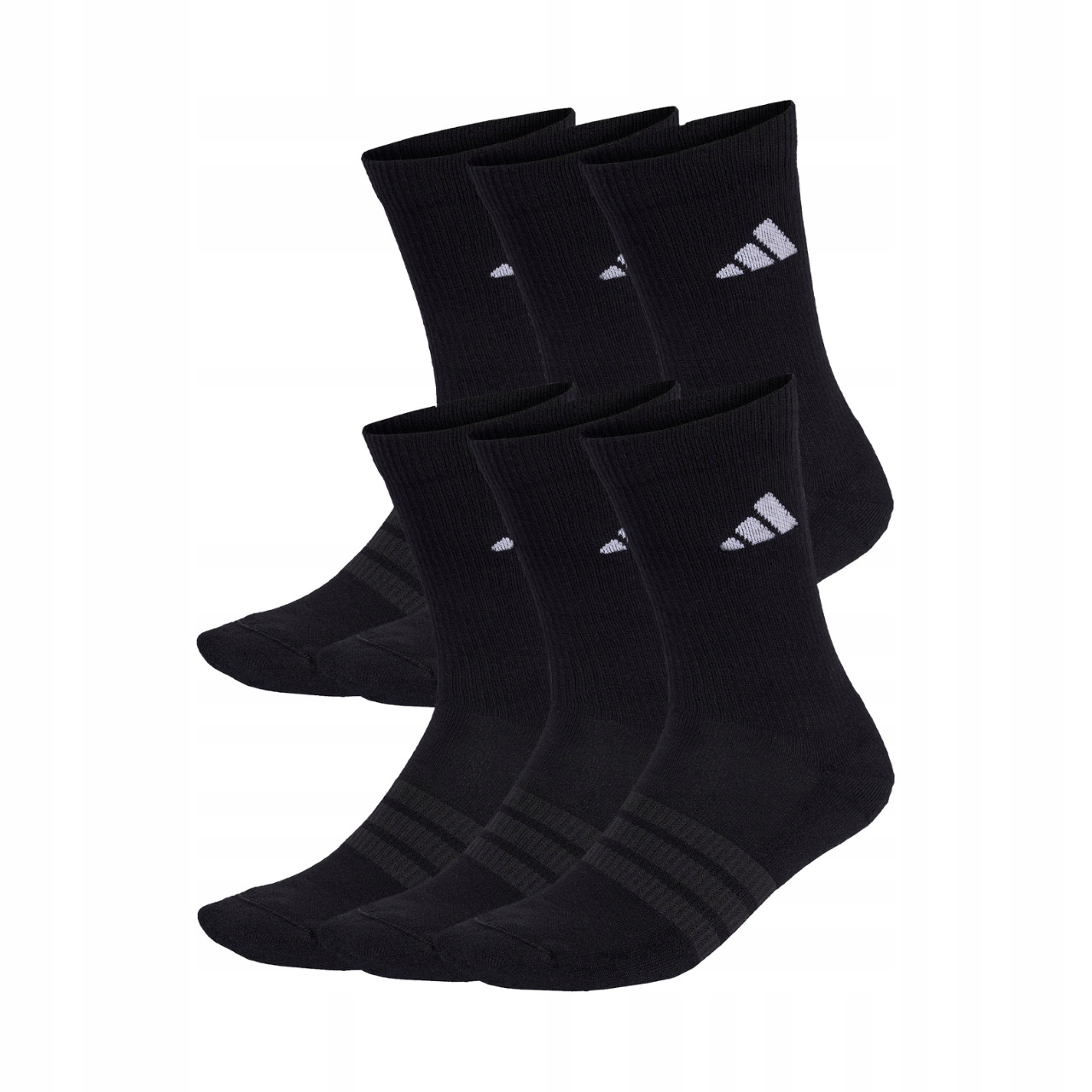 Skarpety adidas Cushioned Crew 6 par czarne KE5499 Rozmiar 37-39
