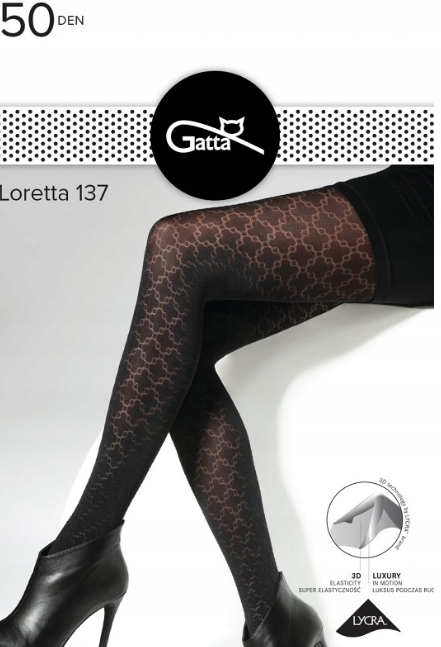

Rajstopy Gatta Loretta 137 50 den 3/M Nero