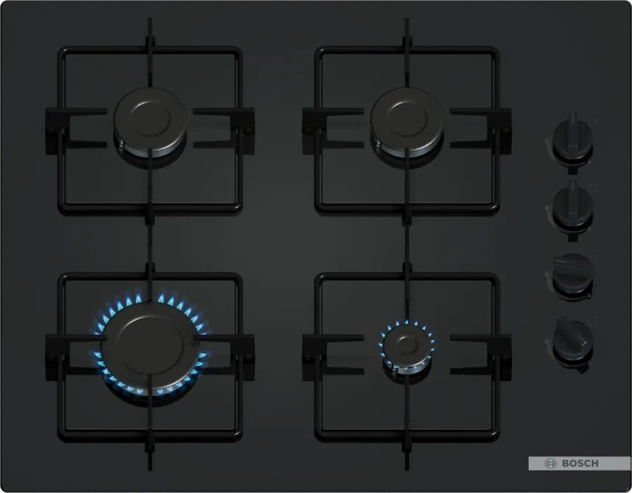 Газовая плита Bosch POP6B6K30 4 горелки черный