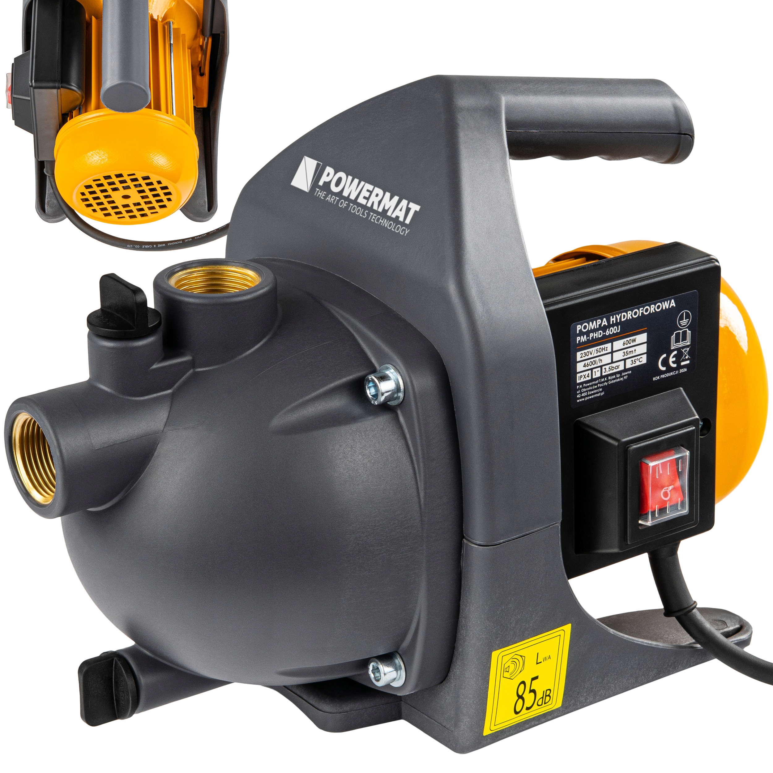 Pompa Hydroforowa Powierzchniowa Do Wody Studni Podlewania 600W Ogrodowa