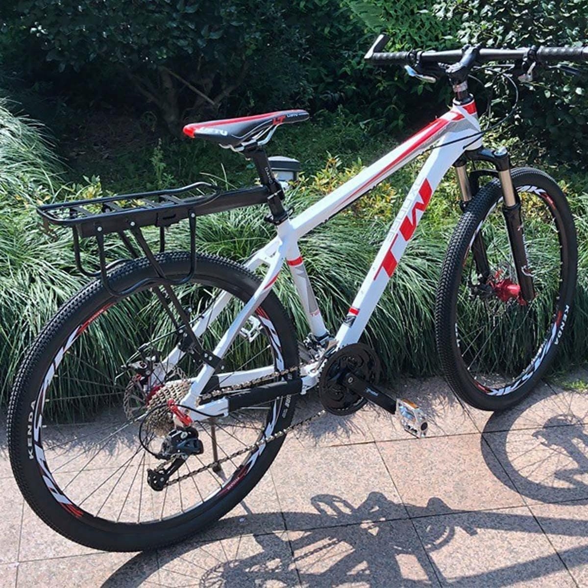 BAGAŻNIK ROWEROWY TYLNY NA ROWER TYŁ ALUMINIOWY UNIWERSALNY WYTRZYMAŁY 50KG Stan opakowania oryginalne