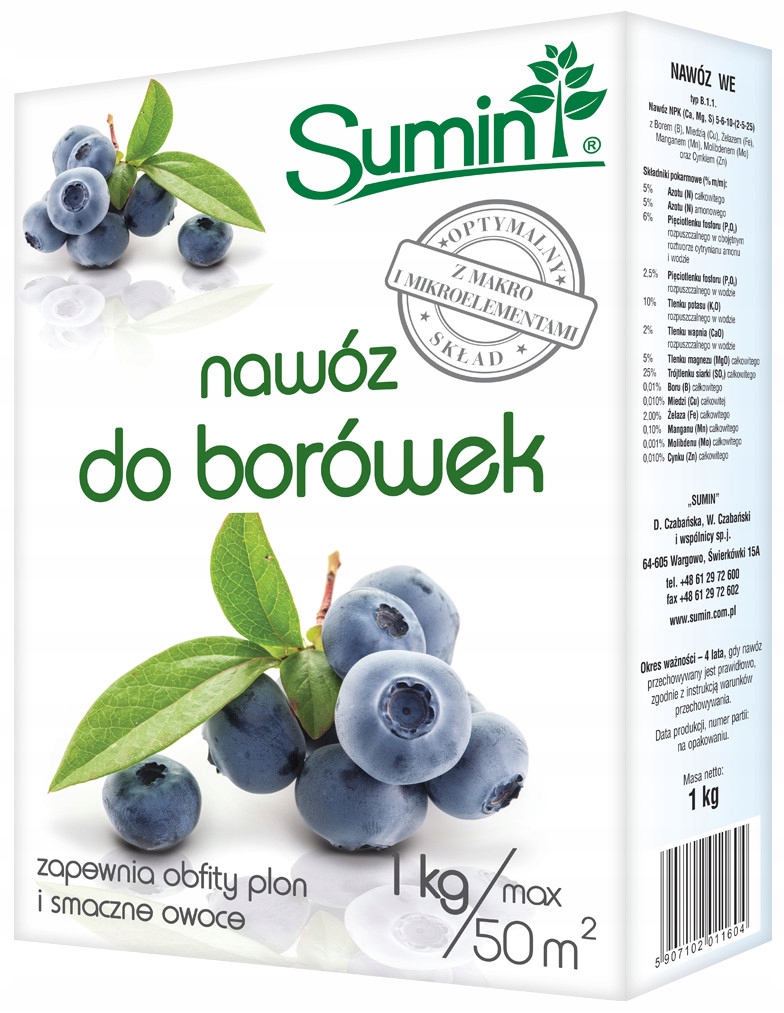 

Sumin Nawóz do borówek wieloskładnikowy 1 kg