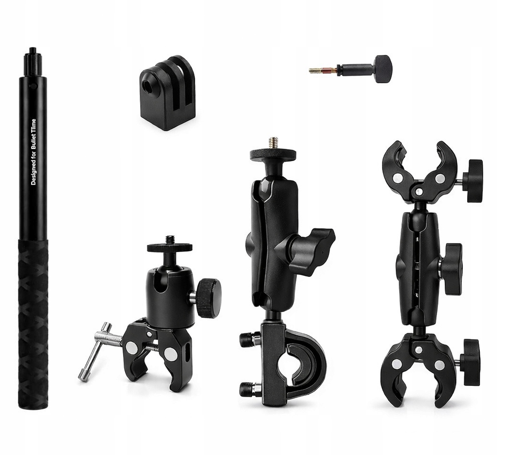 Hliníkový držák pro GoPro Dji Insta360 Motocykl Selfie tyč Sada 6v1