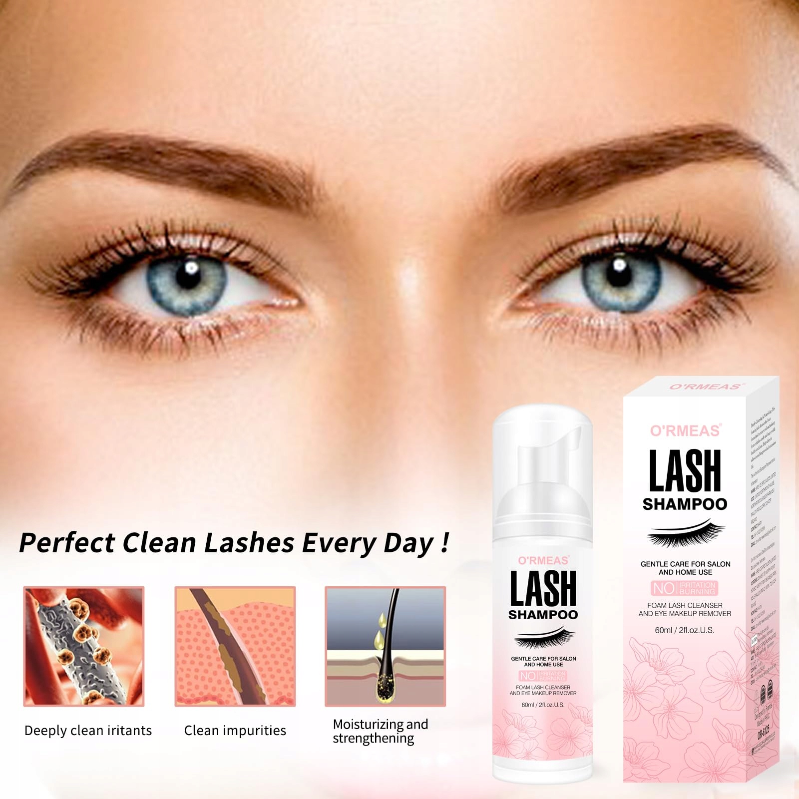Short Version: LASH SHAMPOO 60ML for Eyelash Extensions with Brush — miniatura 4