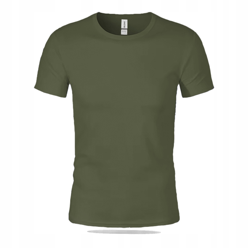 T-SHIRT MĘSKI ZIELONY KOSZULKA MĘSKA KRÓTKI RĘKAWEK GILDAN 100% BAWEŁNA Marka Gildan