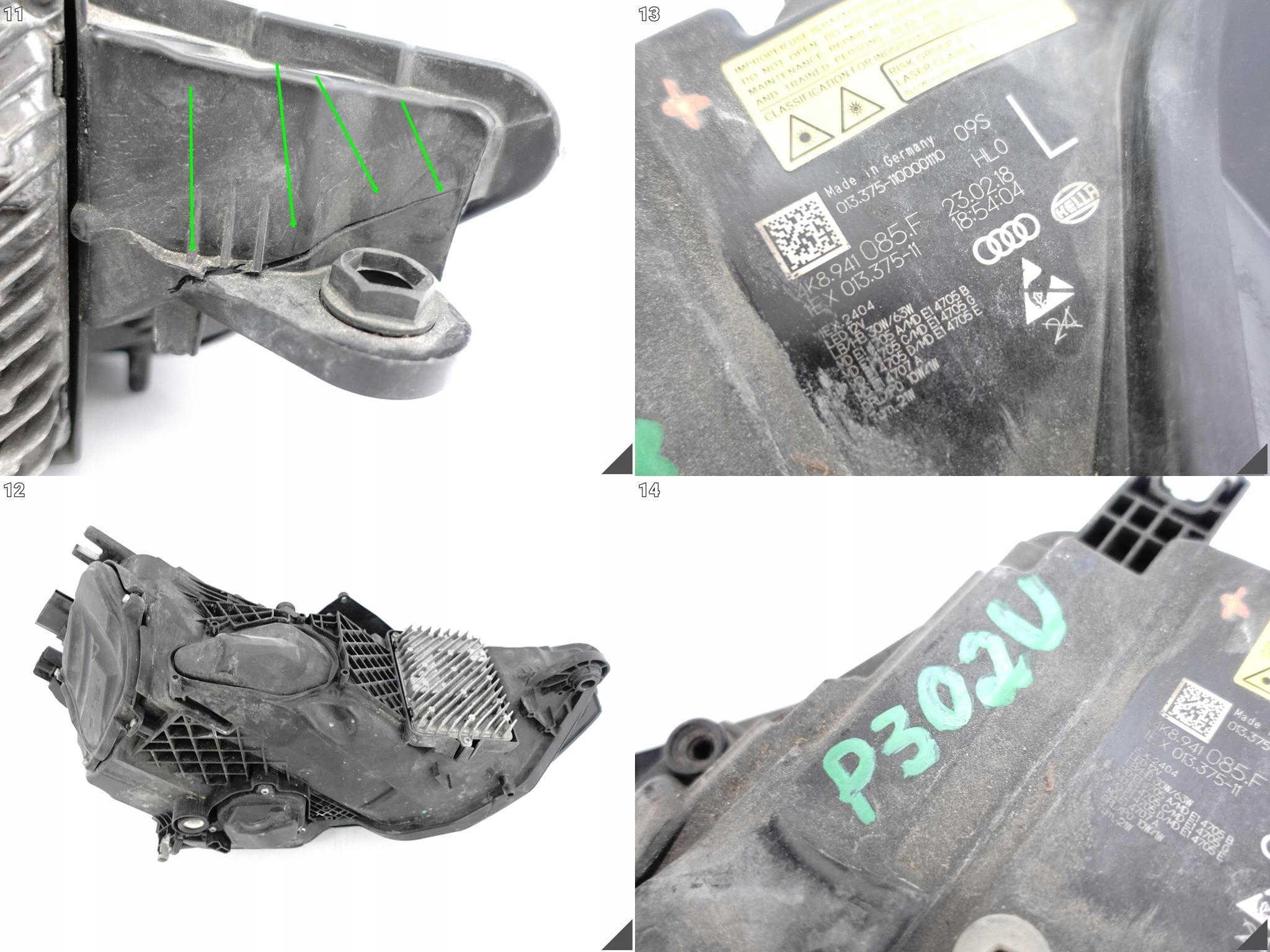 AUDI RS6 4K0 RS7 A7 4K8 C8 19- light LASER FULL LED left front EUROPA 085F