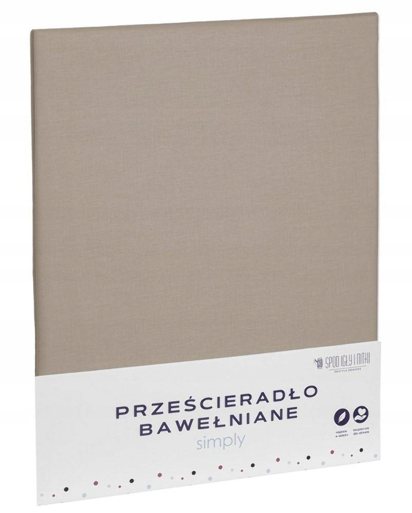 

Prześcieradło bawełniane 220x200 cappucino