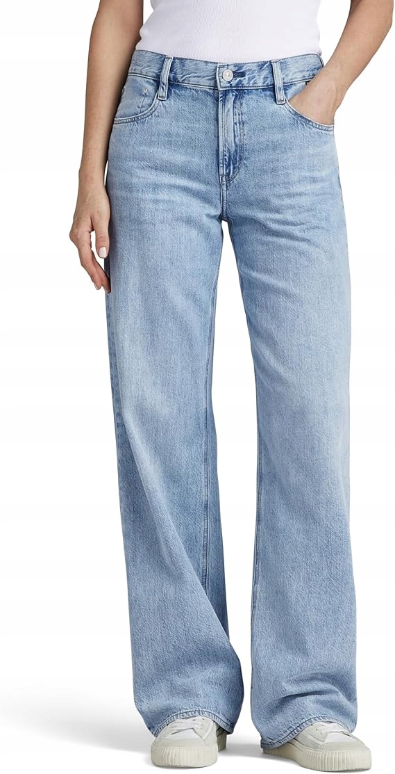 G-star Raw Modré Džíny Mom Jeans S Oděrkami 34/34 7AA