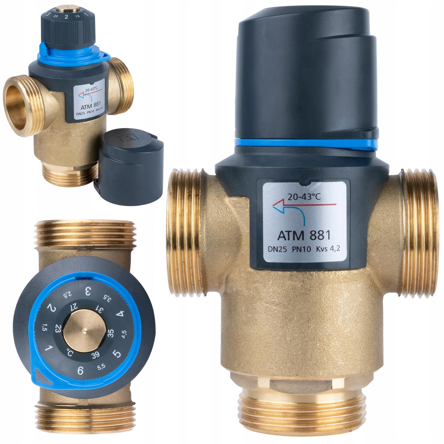 Termostatický Zmiešavací Ventil 5/4 DN32 Afriso Atm 881 20-43°C 1 1/4 Palca