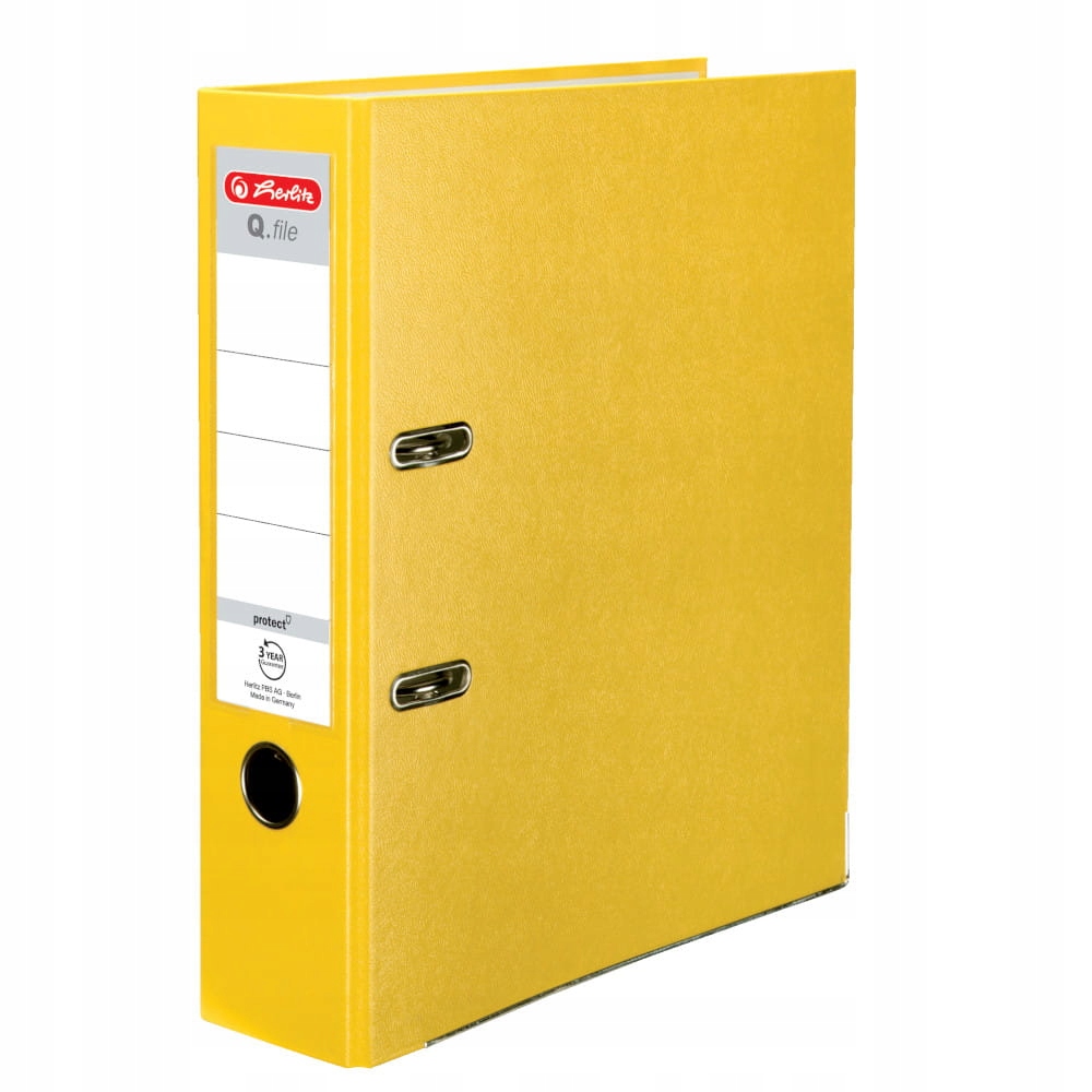 

Segregator A4/80mm Q.file Herlitz żółty
