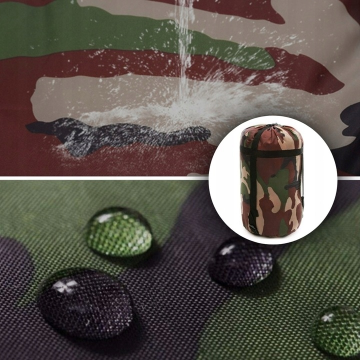 ŚPIWÓR TURYSTYCZNY MUMIA CIEPŁY LEKKI KOŁDRA Z KAPTUREM + POKROWIEC 2W1 Waga po złożeniu 1.8 g