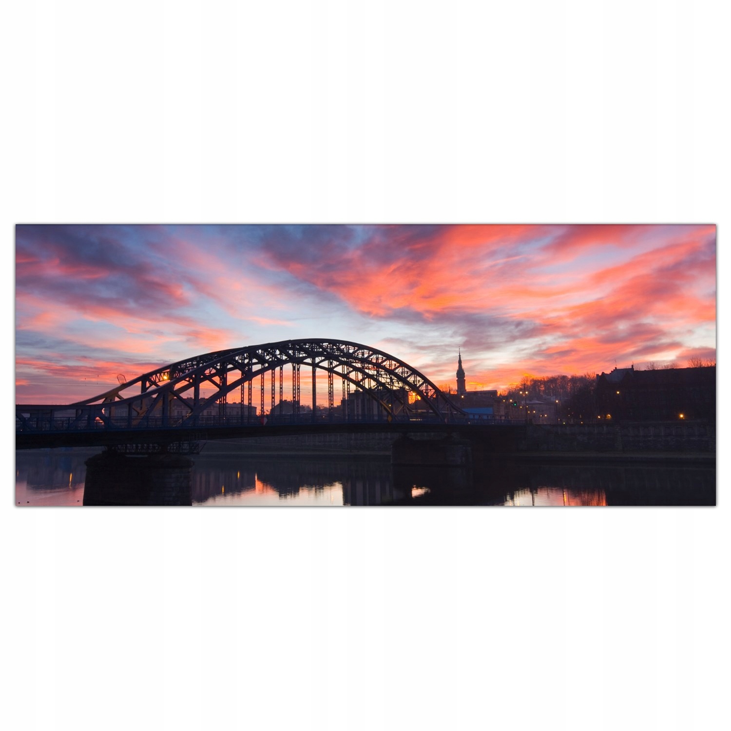 

Obraz Szklany Foto-obraz Most Wschód Słońca 125x50