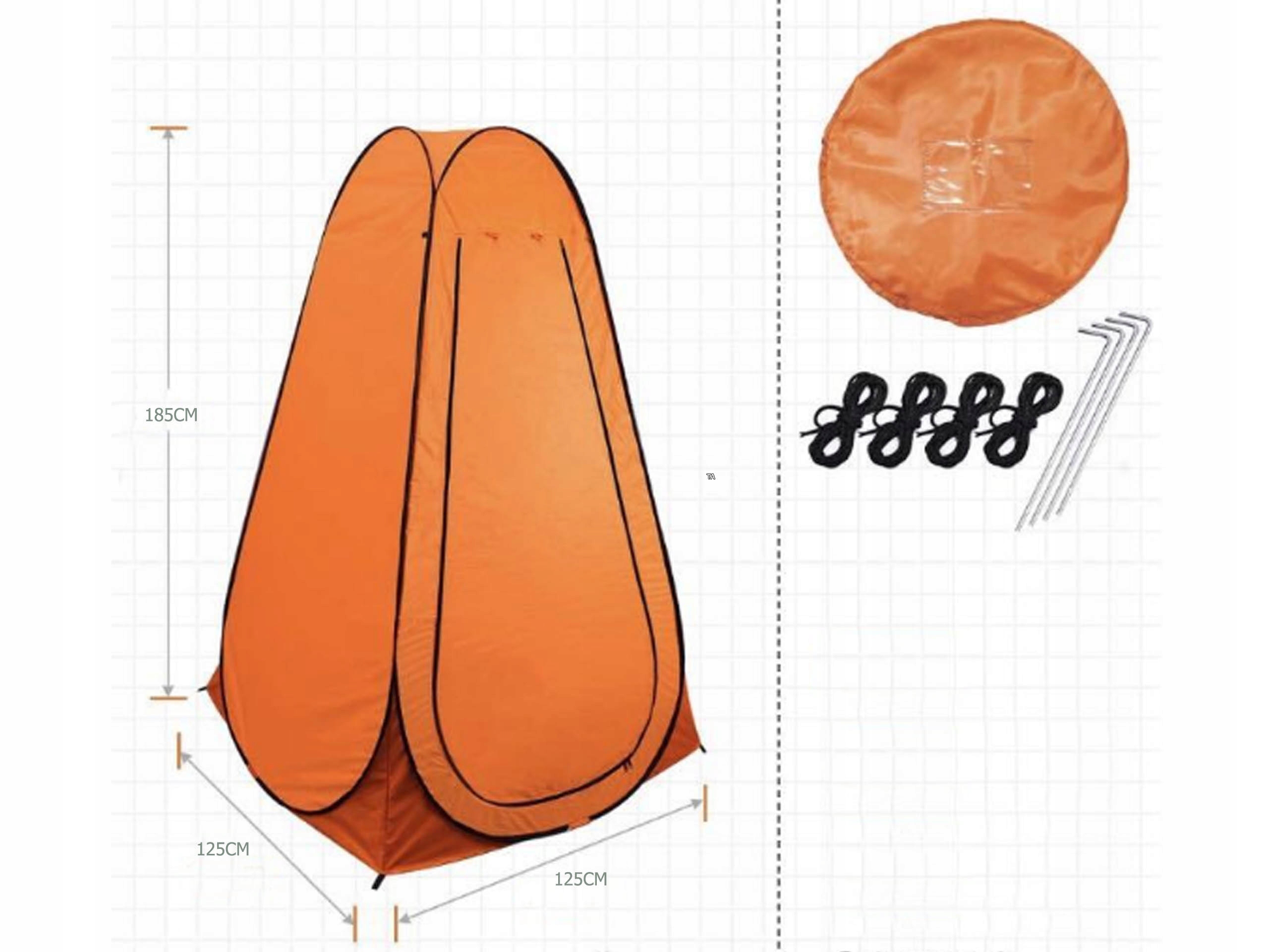 NAMIOT PRZEBIERALNIA TURYSTYCZNY PRYSZNIC TOALETA WC PRZENOŚNA Pojemność 20 l