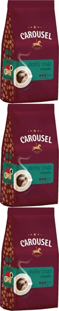 Carousel Coffee Daily Cup Classic kawa ziarnista 1kg x3