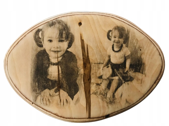 Dřevěný obraz Portrét z fotografie na dárek Gift