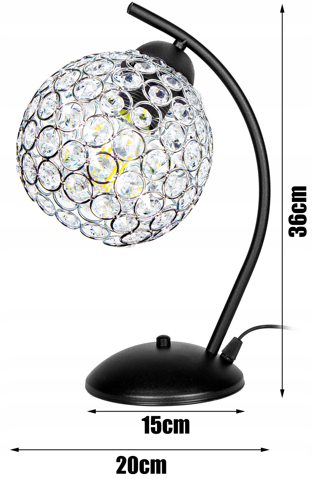 NOWOCZESNA LAMPKA BIURKOWA STOŁOWA NOCNA CHROM LED Typ nocna stołowa