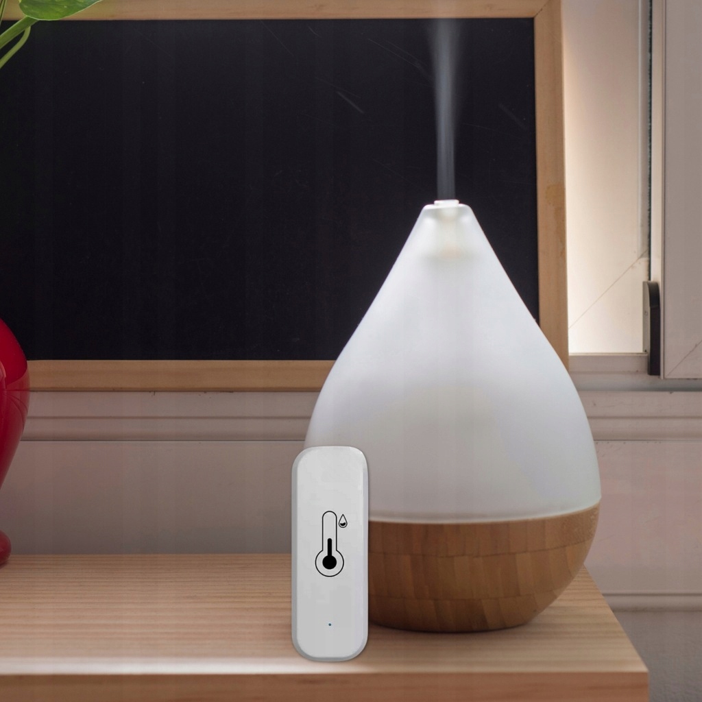 CZUJNIK TEMPERATURY I WILGOCI TERMOMETR SMART DOM APLIKACJA COZY LIFE WIFI Komunikacja WiFi