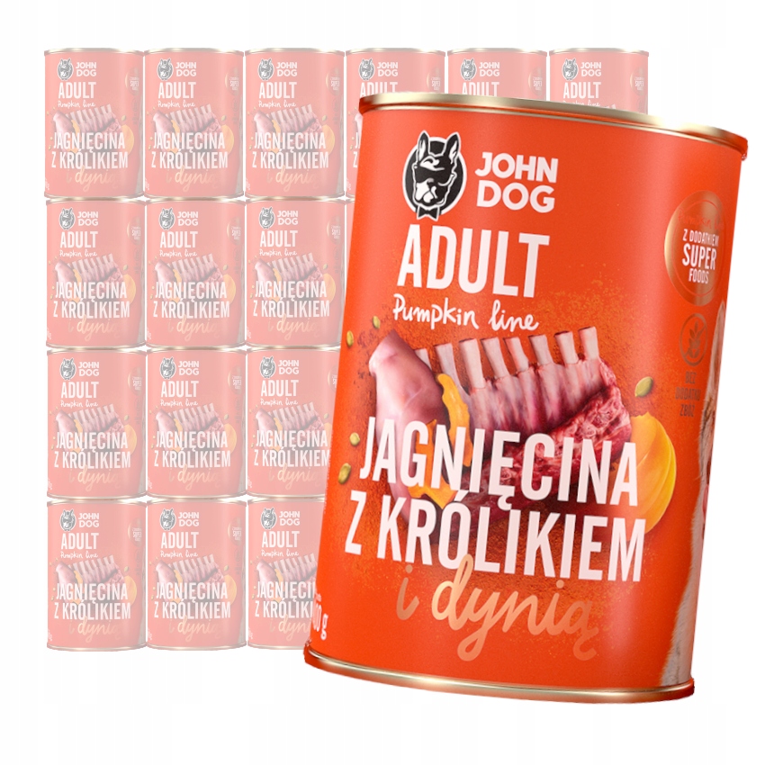 Levně Krmivo John Dog Dog Krmivo & Rabbit 24x400g