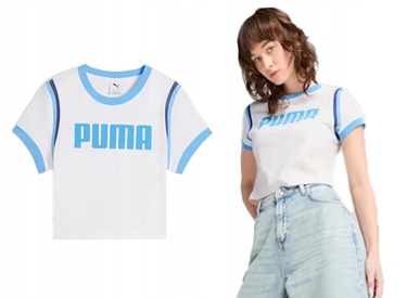 Tričko bavlněné Puma 629785 02 přiléhavý crop top S
