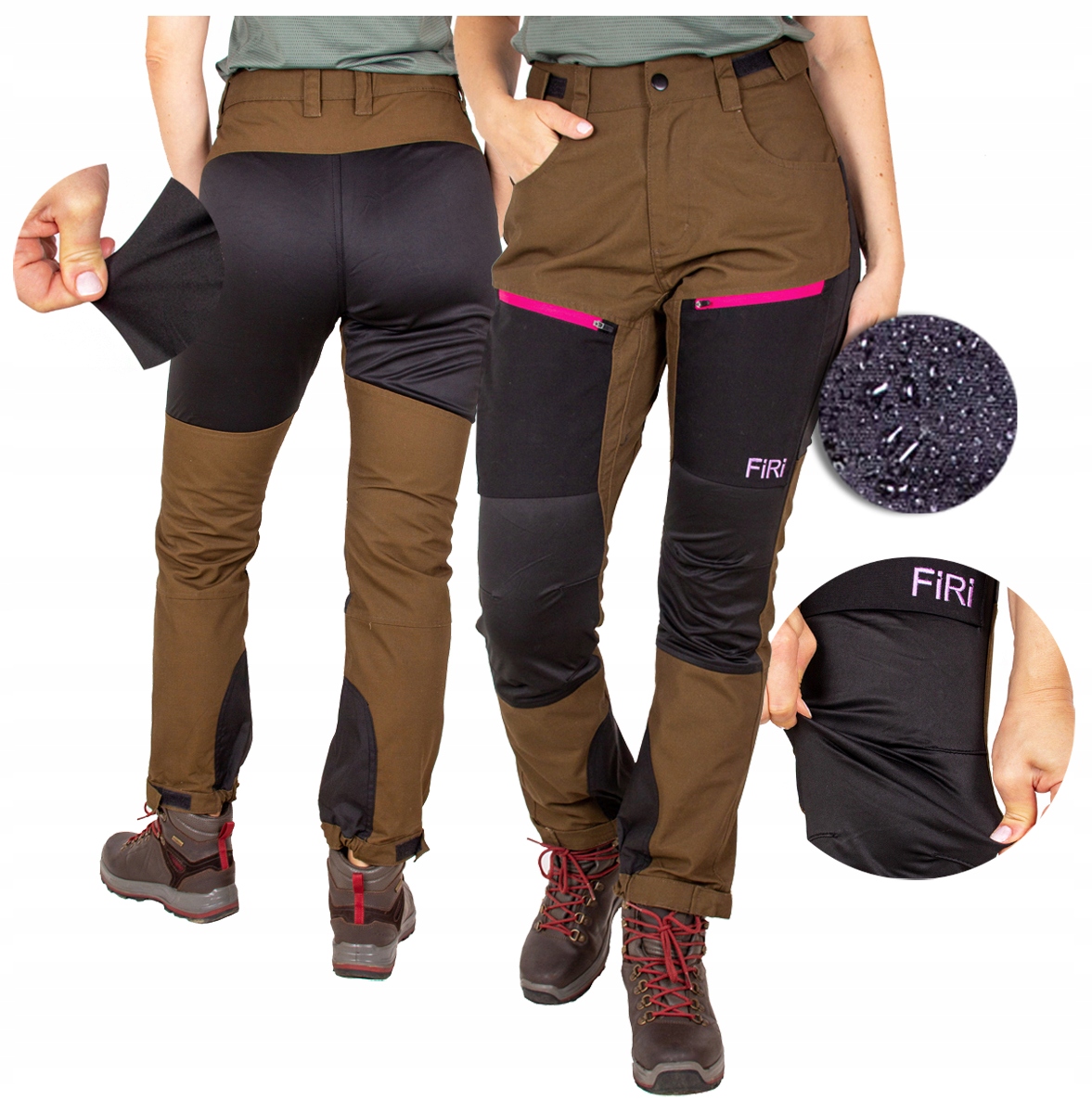Spodnie damskie Trekkingowe turystyczne górskie outdoor softshell Firi XXL