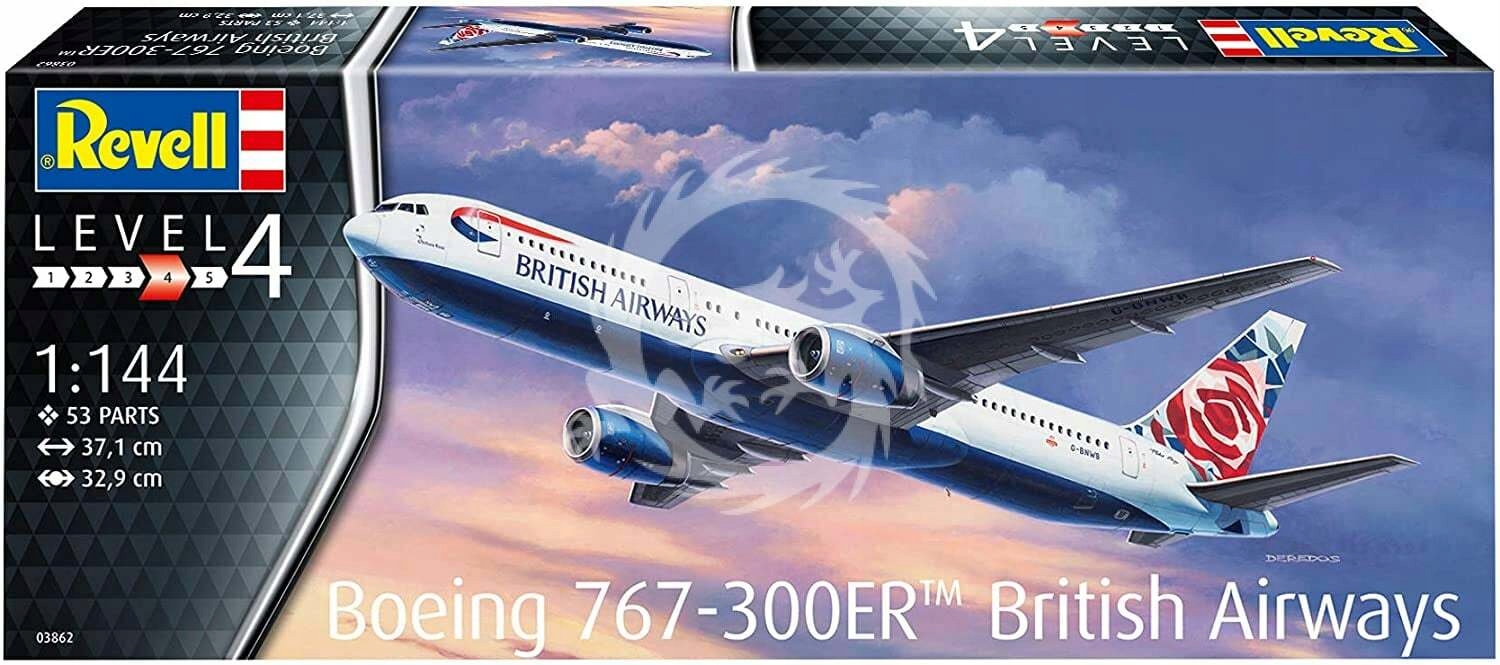 Boeing 767-300ER British Airways Chelsea Rose Revell 03862 v měřítku 1/144