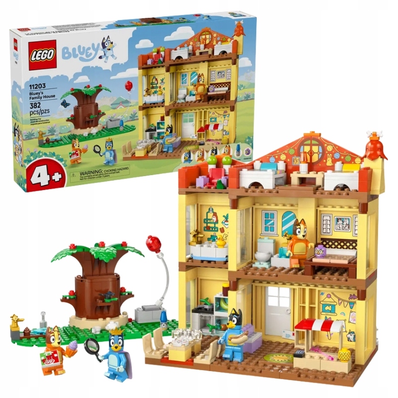 Lego Bluey Rodinný Dům Blue Velká Sada Kostek Pro Děti Stavebnice 382 Dílků.
