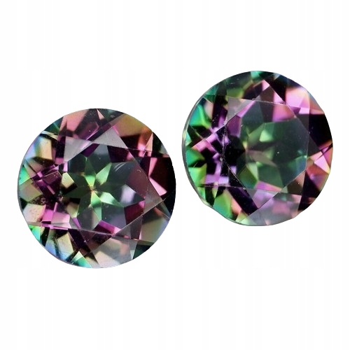 topazy mystické pár, kulaté 10 mm