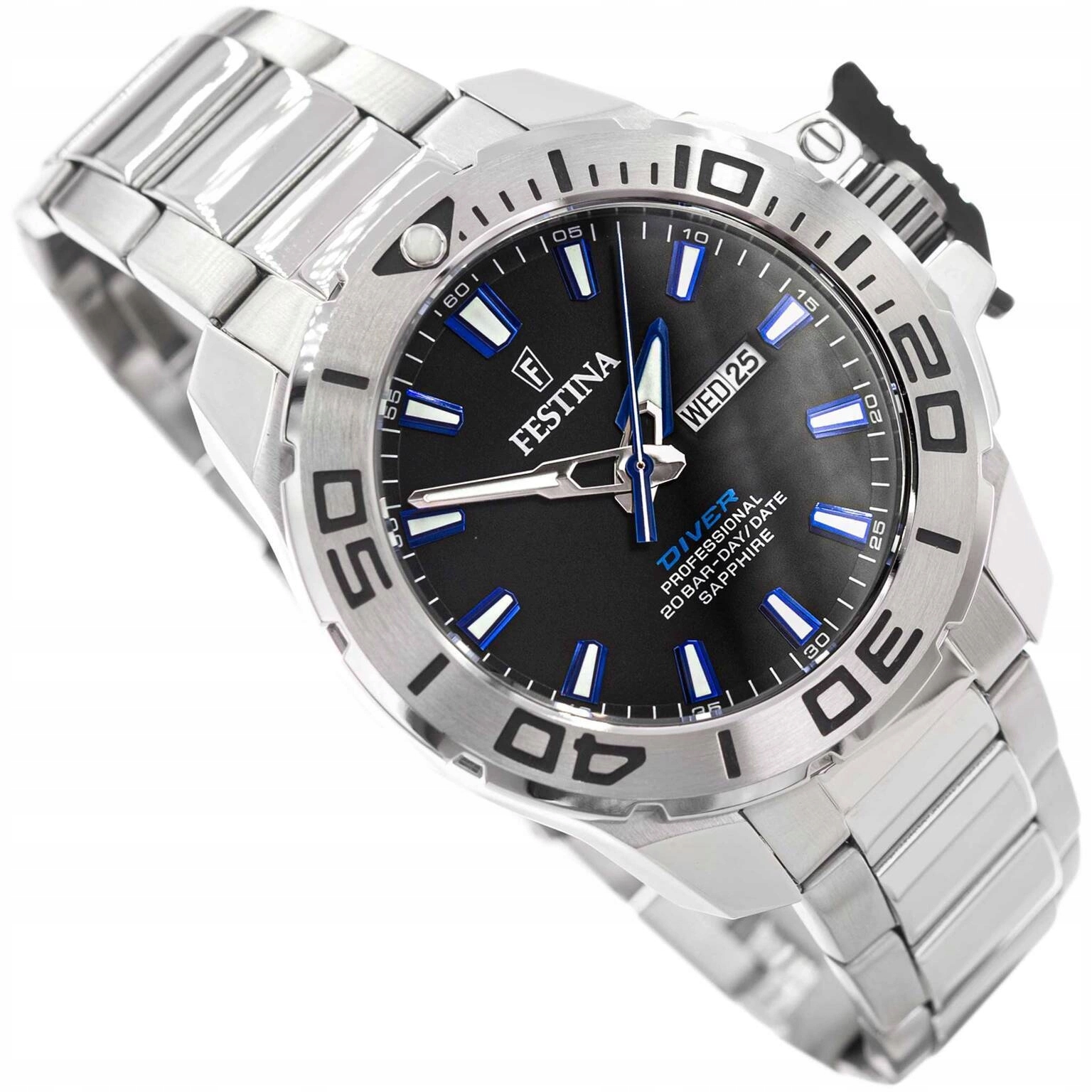 Pánské Hodinky Festina F20665/3 The Originals Diver Stříbrné Potápěčské 200 M