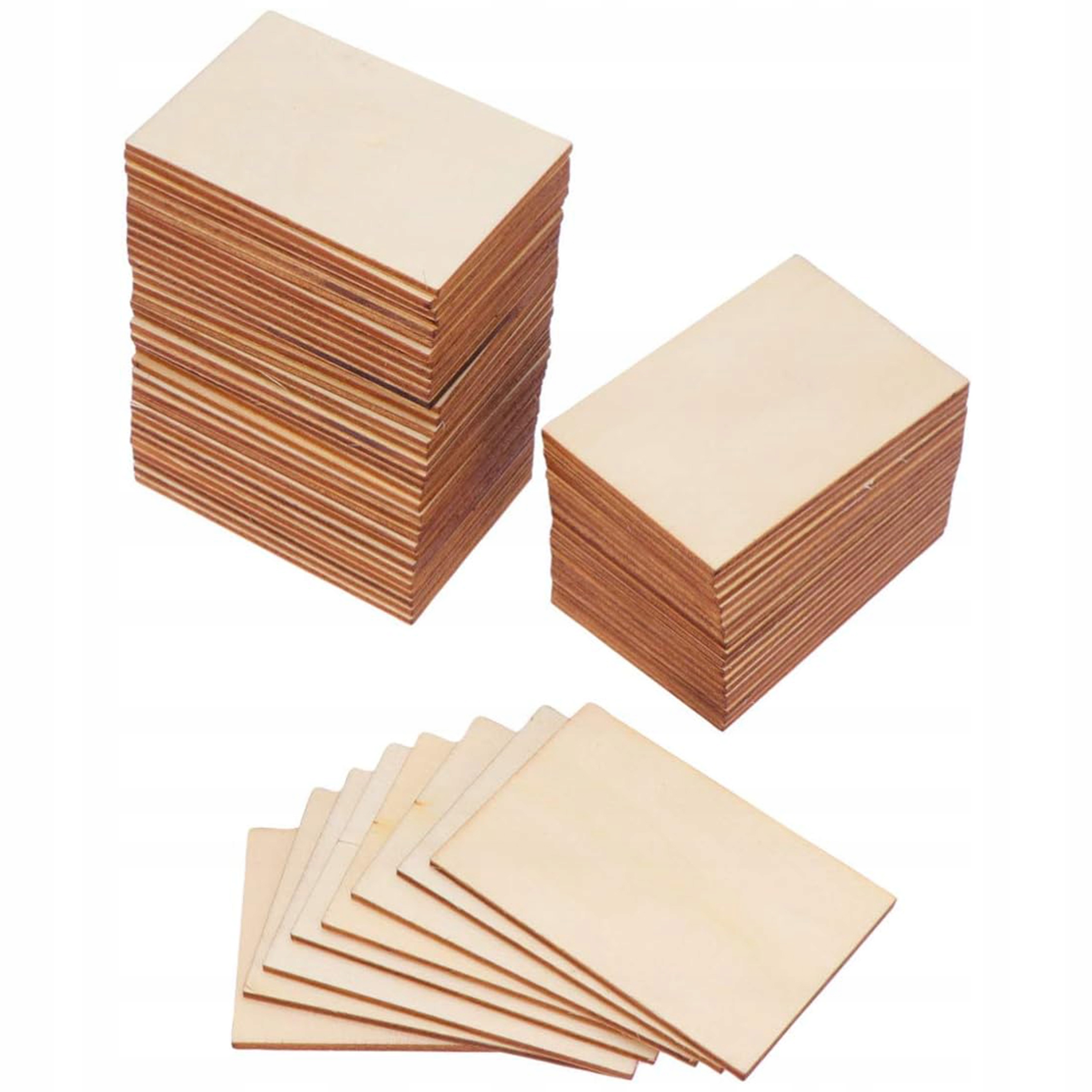 Překližka dekorace pro scrapbooking Obdélníky z překližky na malování 3000Štítek Malé Obdélníky