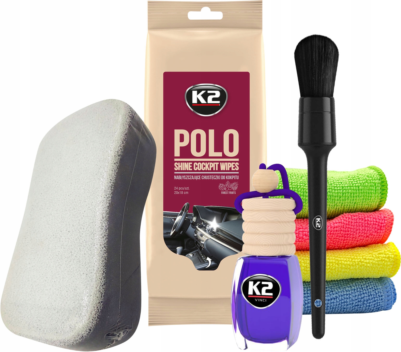 Duzy zestaw do mycia czyszczenia calego samochodu Packaging Volume 770 ml