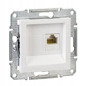 Schneider ASFORA Gniazdo komp. 1xRJ45 kat.5e białe