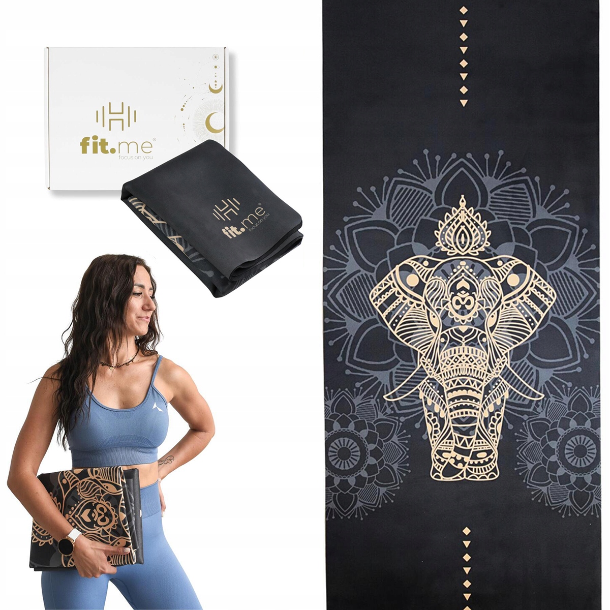 Krásná Prémiová Podložka Na Cvičení Jógy, Stabilní, Semišová, 1,5 MM, Se Vzorem