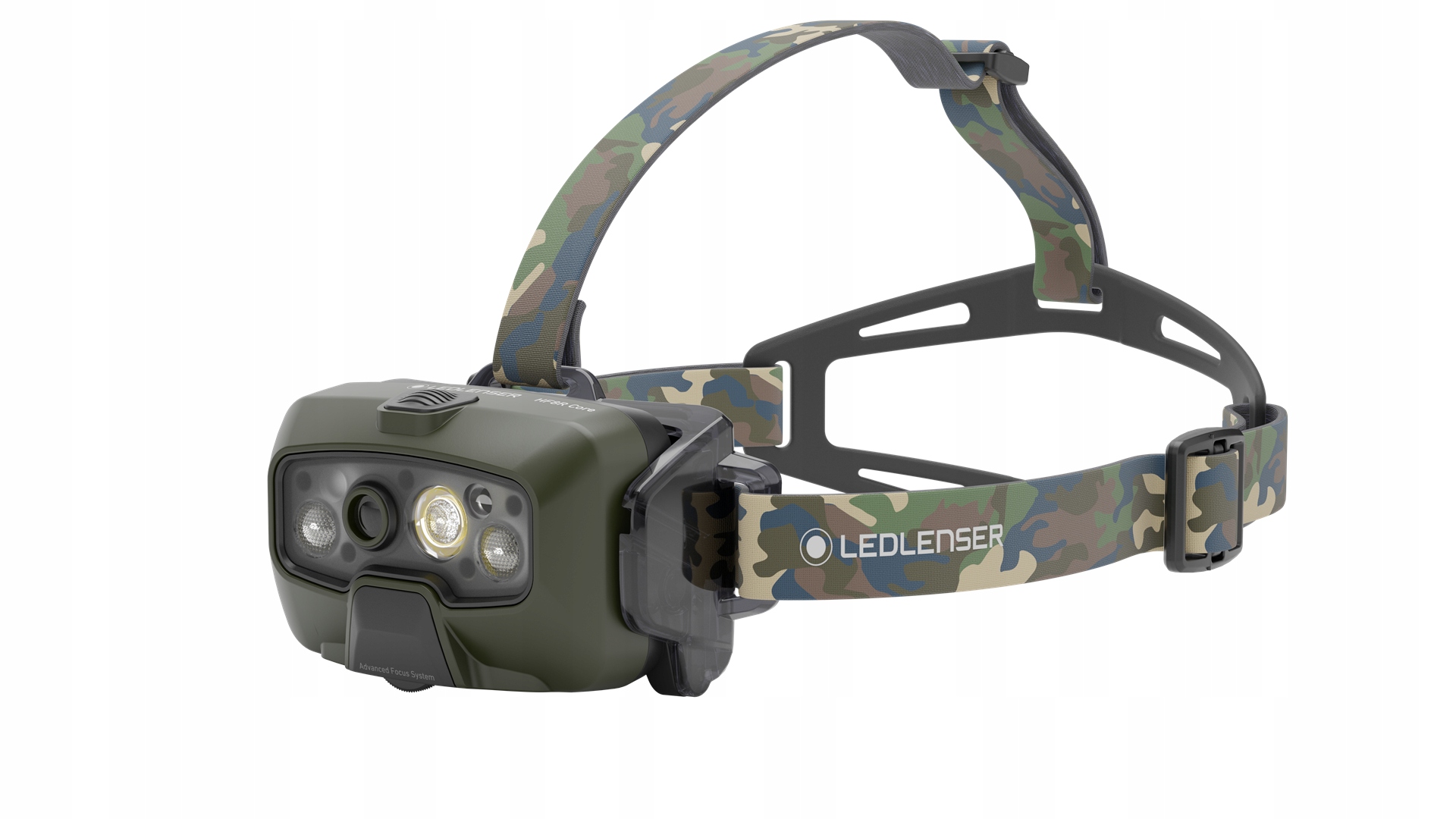 Svítilna Ledlenser HF8R Core Rgb, kamufláž