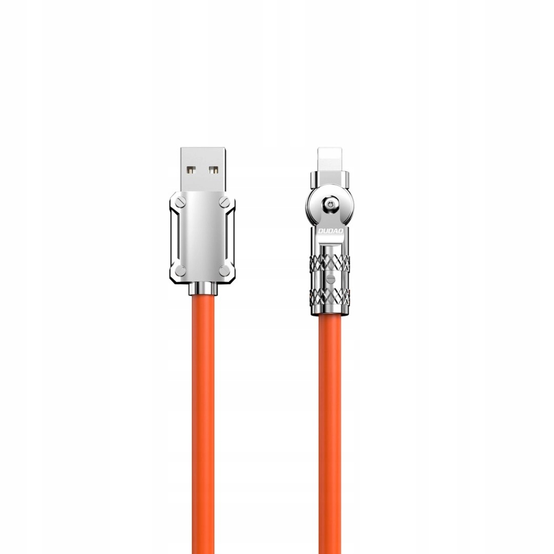 Kabel kątowy Dudao L24AL Usb-a Lightning o rotacji 180° 30W 1m pomarańc