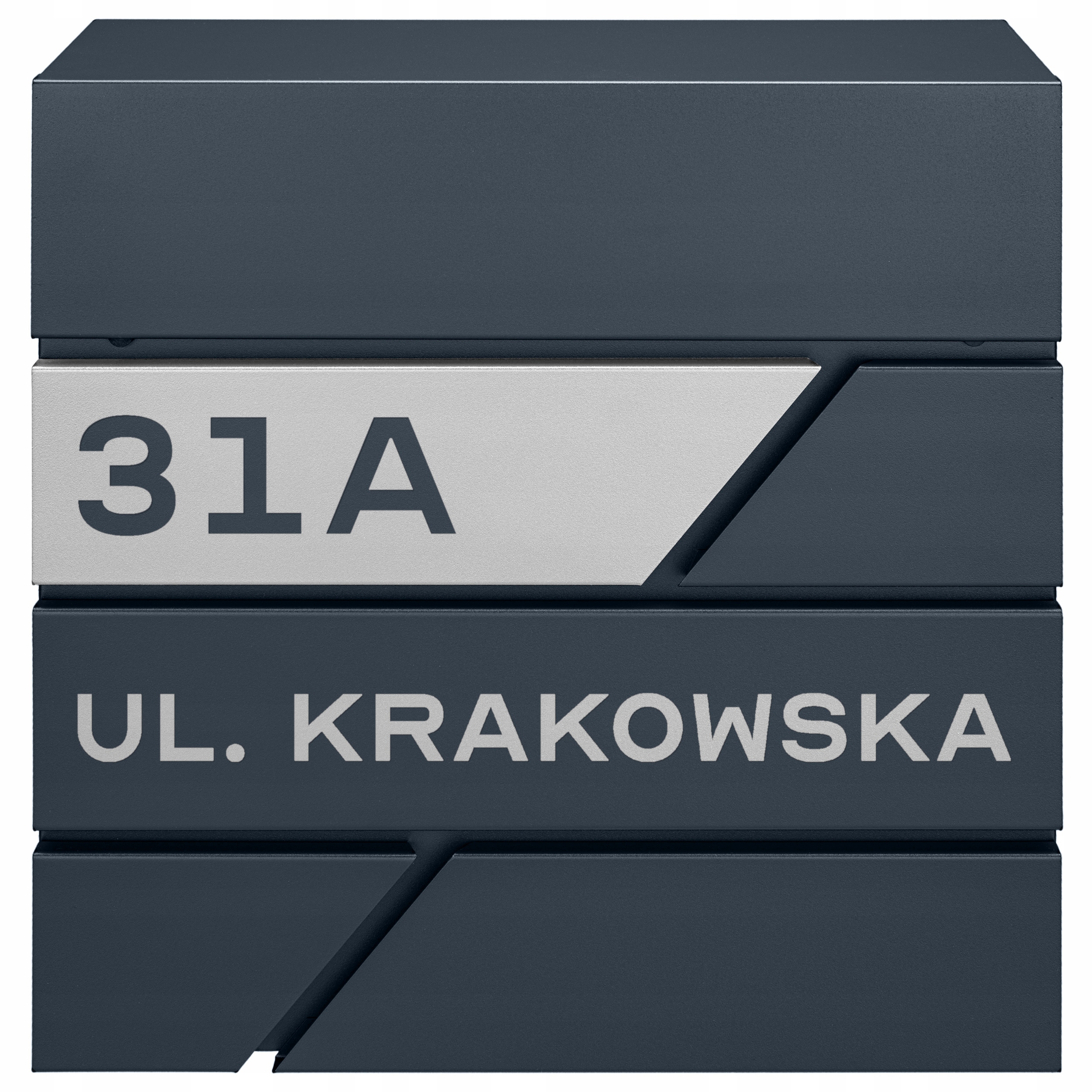 

Antracytowa Skrzynka Pocztowa Na Listy Wzór Napis