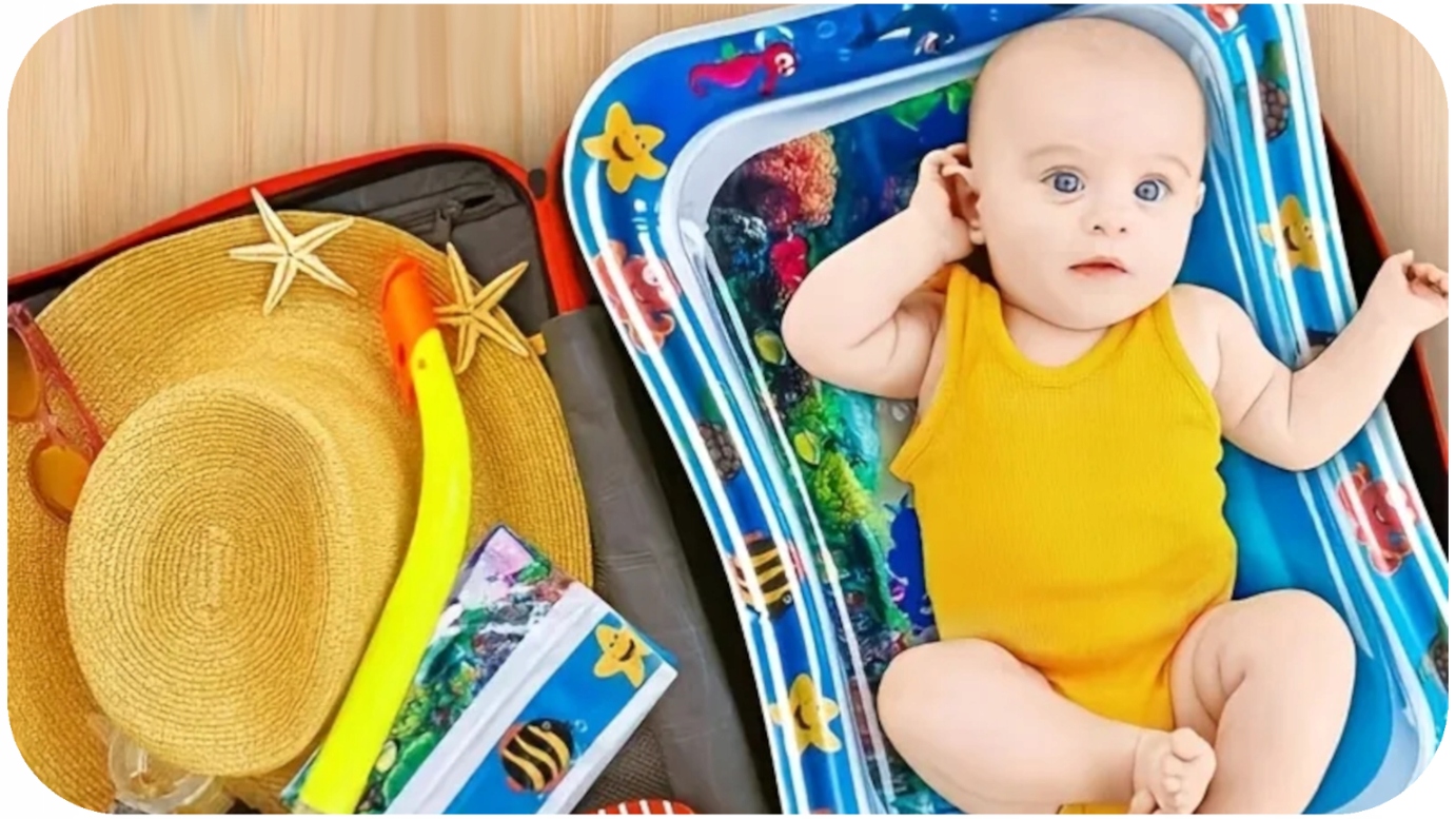 Mata Edukacyjna WODNA Sensoryczna Dla Niemowląt Dzieci Do Zabawy Dmuchana Marka MAX SELL