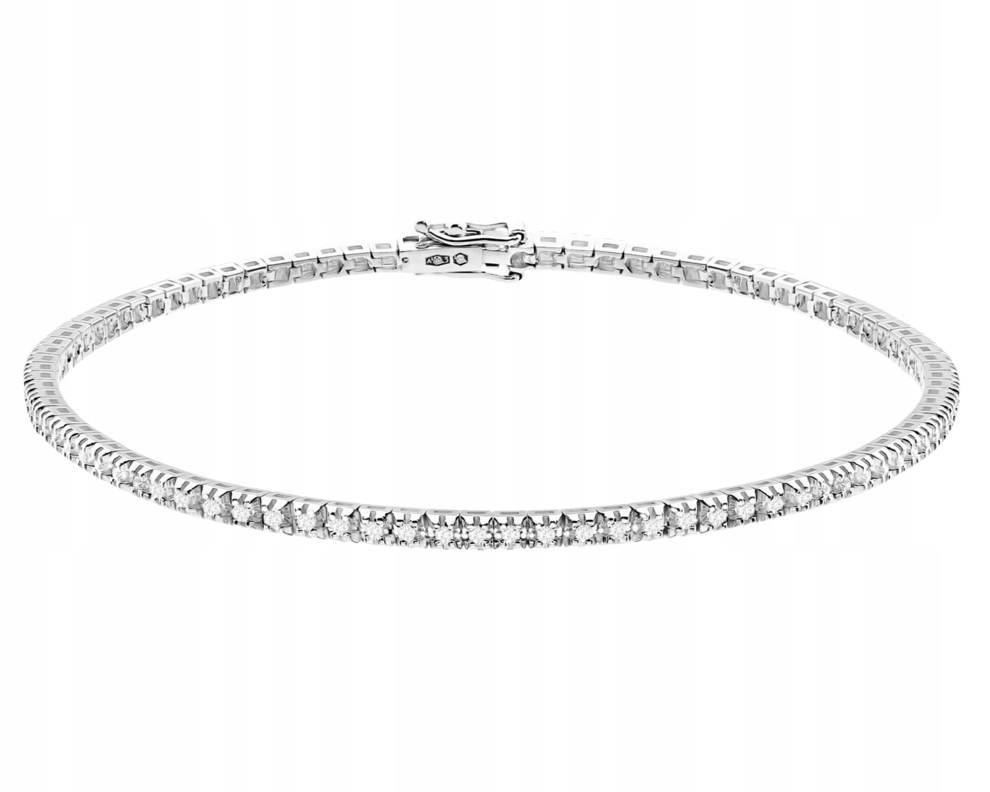 Náramek Bílé Zlato Laboratorní Diamanty Jako Dárek