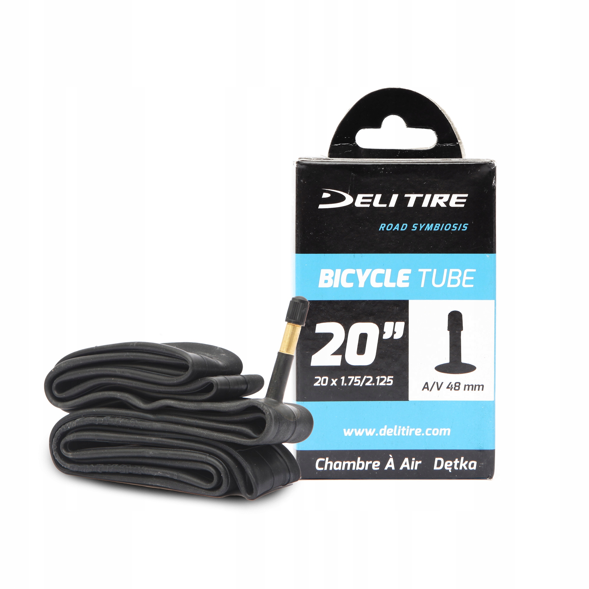 Dętka rowerowa Deli Tire 20x1.75/2.125 AV48 Box