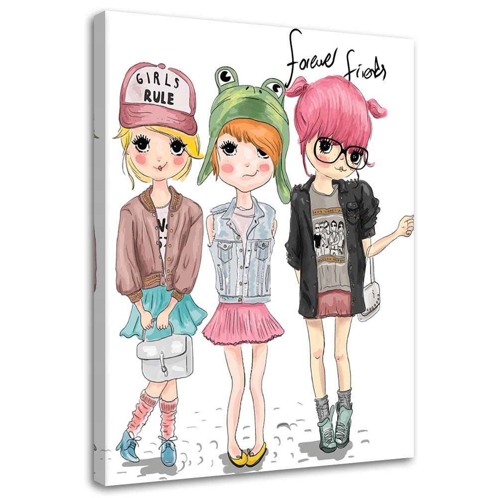 Obraz na plátně, Kamarádky móda glamour 40x60