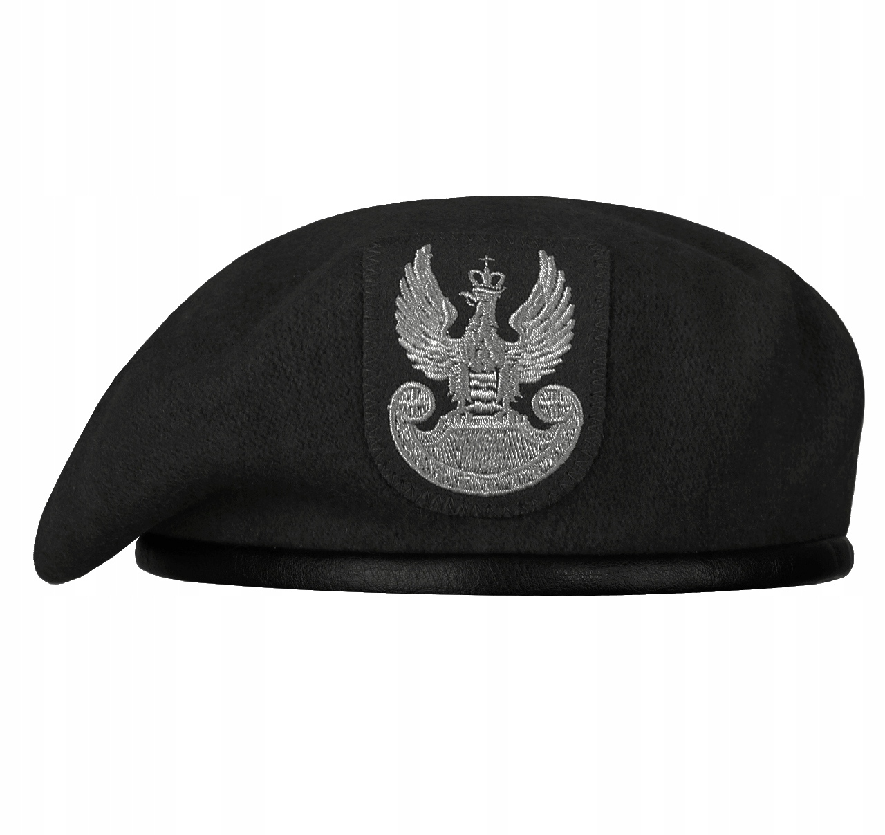 Beret Wojskowy Wp Polski z Orłem Czarny 61