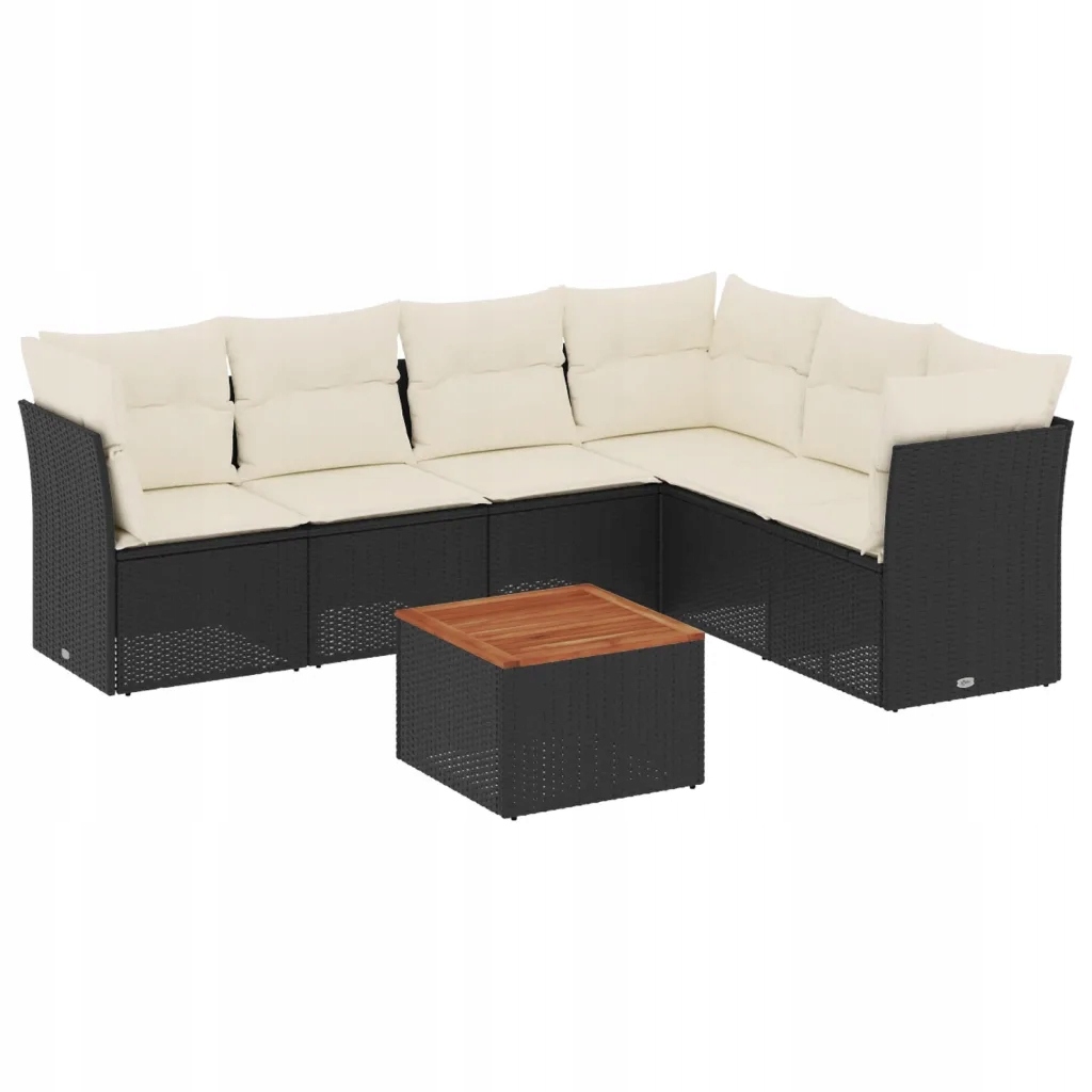 Set zahradního nábytku technorattan vidaXL béžový 7 el.