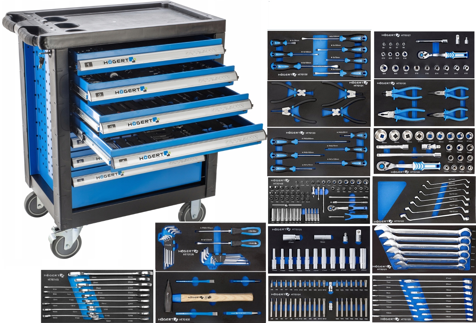 HOGERT инструментальный шкаф с оборудованием 252 el.