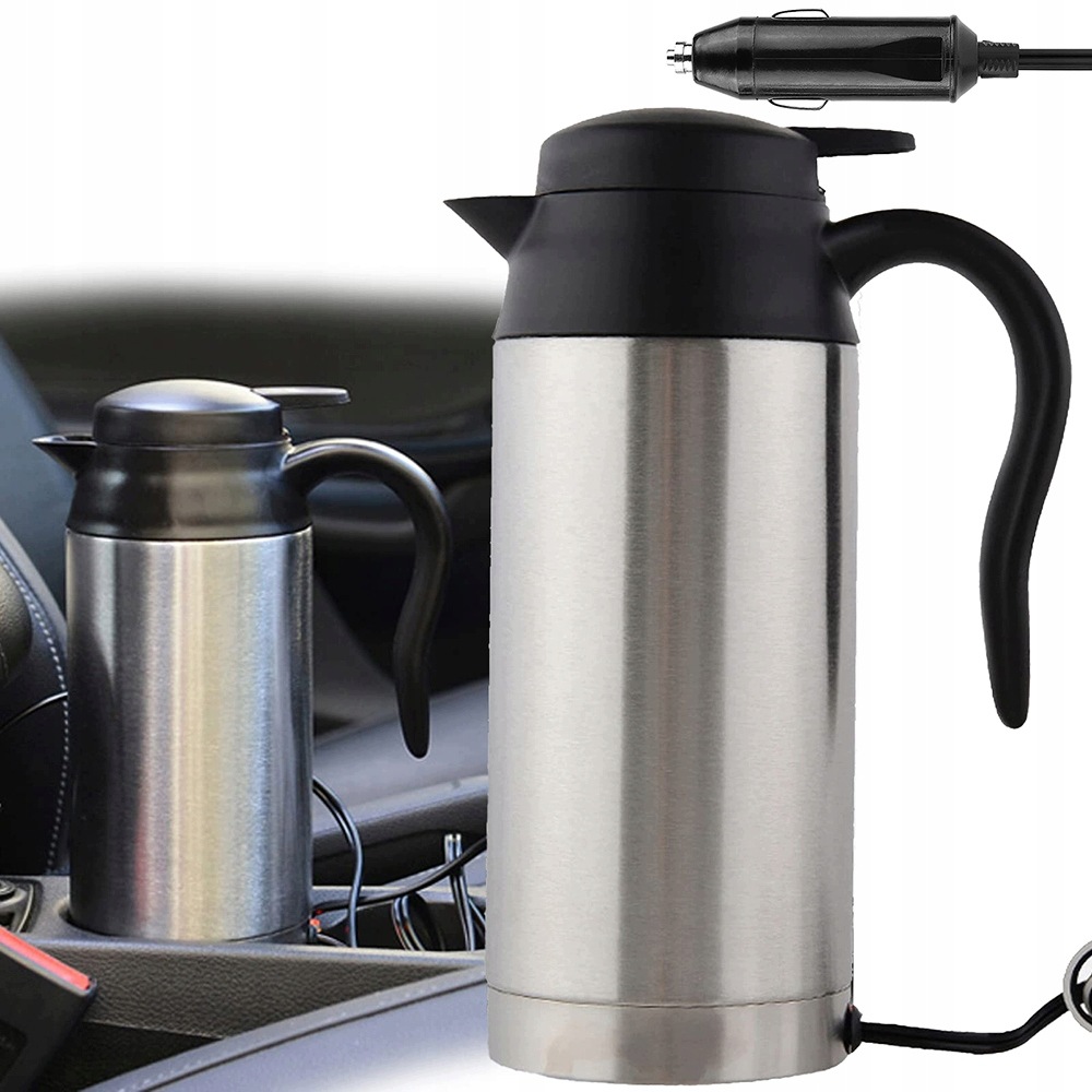 750ml Czajnik samochodowy 12V ze stali nierdzewnej, czajnik podróżny