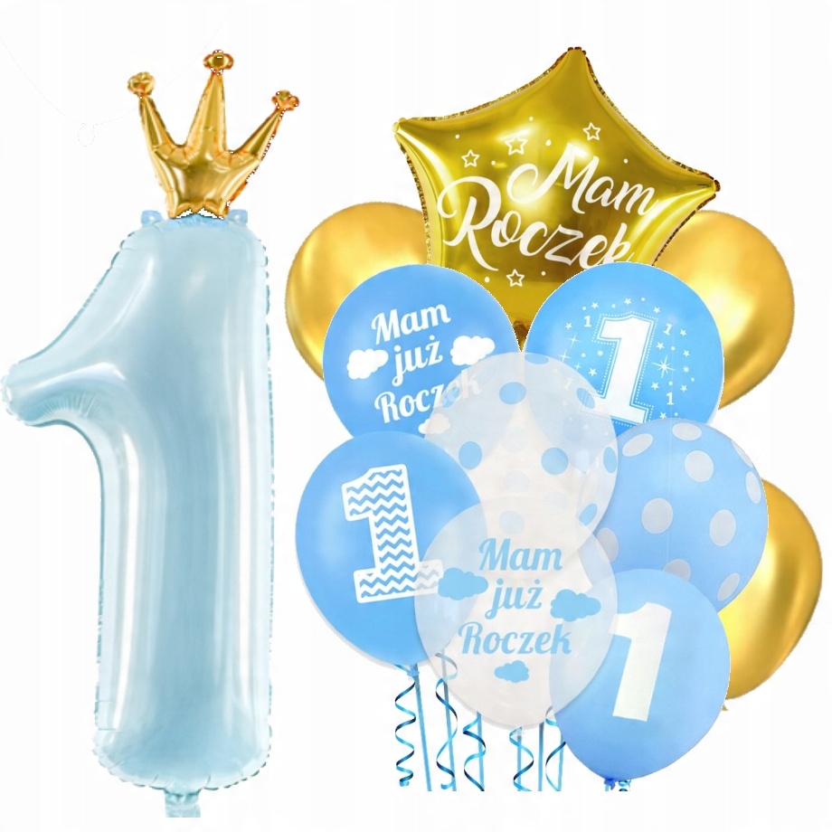 

Balon cyfra 1 na pierwsze urodziny mam już roczek
