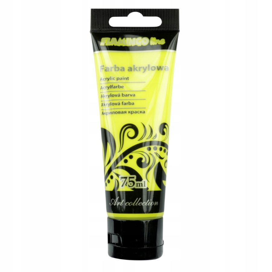 

Farba akrylowa żółta tubie tubka 75ml neonowa